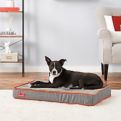 Brindle Waterproof Orthopedic Pillow Cat & Dog Bed with Removable Cover, Charcoal Velour, Medium