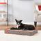 Show in main carousel: Brindle Waterproof Orthopedic Pillow Cat & Dog Bed with Removable Cover, Charcoal Velour, Medium slide 1 of 7