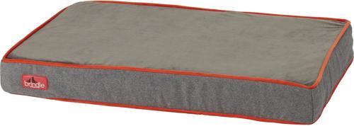 Show full view: Brindle Waterproof Orthopedic Pillow Cat & Dog Bed with Removable Cover, Charcoal Velour, Medium slide 3 of 7
