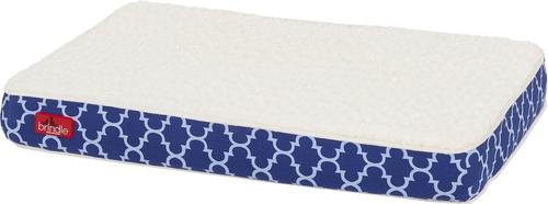 Show full view: Brindle Waterproof Orthopedic Pillow Cat & Dog Bed with Removable Cover, Navy Trellis, Medium slide 3 of 7