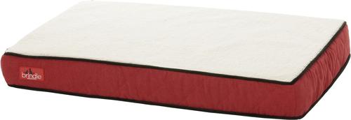 Show full view: Brindle Waterproof Orthopedic Pillow Cat & Dog Bed with Removable Cover, Red Sherpa, Medium slide 3 of 8