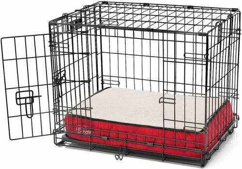 Show full view: Brindle Waterproof Orthopedic Pillow Cat & Dog Bed with Removable Cover, Red Sherpa, Small slide 6 of 8