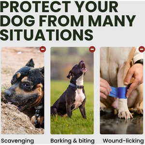 BRONZEDOG Adjustable Metal Wire Basket Muzzle for Large Dogs, Black, Large