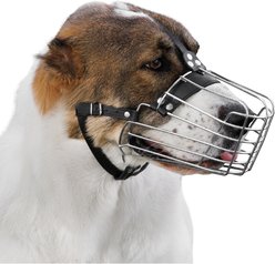 BRONZEDOG Alabai & Maremma Metal Wire Basket Dog Muzzle, Steel, Large