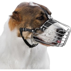 BRONZEDOG Alabai & Maremma Metal Wire Basket Dog Muzzle, Steel, Large