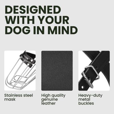 Show full view: BRONZEDOG Greyhound & Collie Metal Wire Basket Dog Muzzle, Steel, Large slide 3 of 7