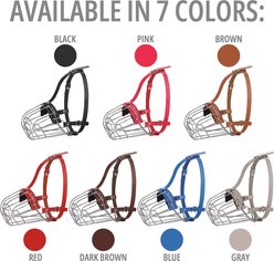 BRONZEDOG Pitbull Breathable Metal Basket Dog Muzzle, Large, Gray slide 2 of 4