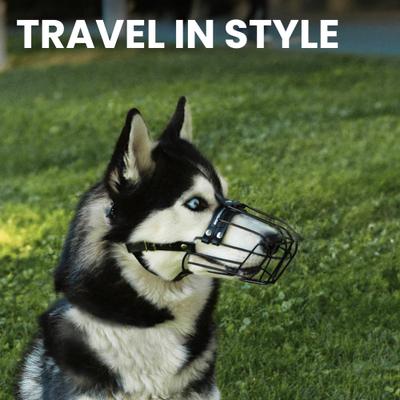 Show full view: BRONZEDOG PVC & Wire Basket Dog Muzzle for Medium Large Dogs, Black, Size 3 slide 7 of 8