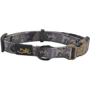 Browning Classic Webbing Camo Nylon Reflective Standard Dog Collar, Ovix Camo, Medium: 14 to 20-in neck, 1-in wide