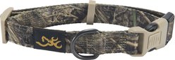 Browning Classic Webbing Camo Nylon Reflective Standard Dog Collar, Realtree Max 7, Medium: 14 to 20-in neck, 1-in wide