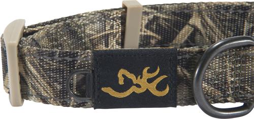 Show full view: Browning Classic Webbing Camo Nylon Reflective Standard Dog Collar, Realtree Max 7, Small: 10 to 16-in neck, 5/8-in wide slide 3 of 3