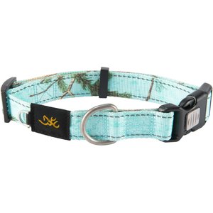 Browning Classic Webbing Camo Nylon Reflective Standard Dog Collar, Realtree Xtra Seaglass
