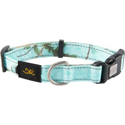 Browning Browning Classic Webbing Camo Nylon Reflective Standard Dog Collar, Realtree Xtra Seaglass, Medium: 14 to 20-in neck, 1-in wide