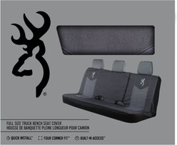 Browning Full Bench Car Seat Cover, Chevron Heather Black