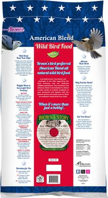 Show full view: Brown's American Blend Wild Bird Seed, 18-lb bag slide 2 of 3