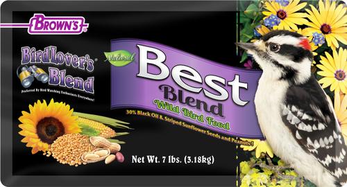 Show full view: Brown's Bird Lover's Blend Best Blend Wild Bird Food, 7-lb bag slide 4 of 7