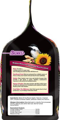 Show full view: Brown's Bird Lover's Blend Chickadee Nuthatch Wild Bird Food, 4.5-lb bag slide 3 of 8