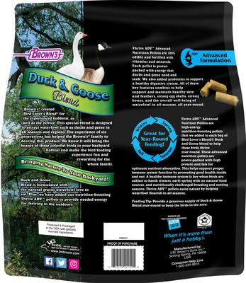 Show full view: Brown's Bird Lover's Blend Duck & Goose Food, 7-lb bag, bundle of 4 slide 2 of 8
