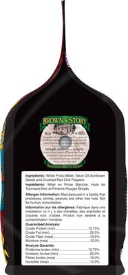 Show full view: Brown's Bird Lover's Blend No Squirrels Just Birds Sunflower Seed Wild Bird Food, 5-lb bag slide 4 of 10