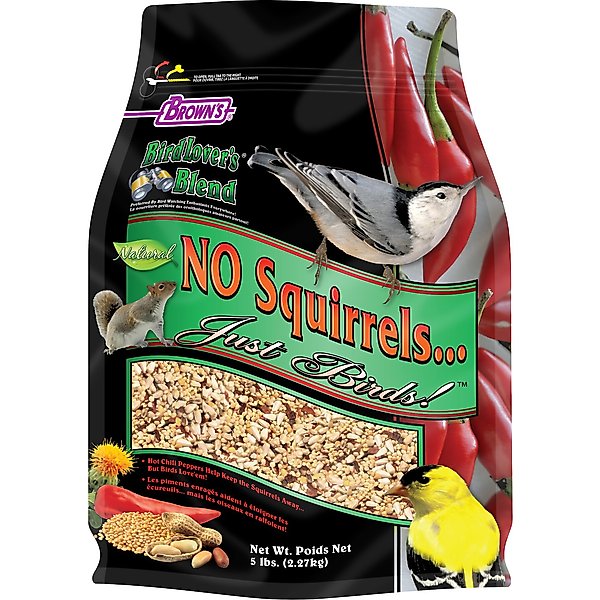Brown's Bird Lover's Blend No Squirrels Just Birds Chili Pepper Wild Bird Food