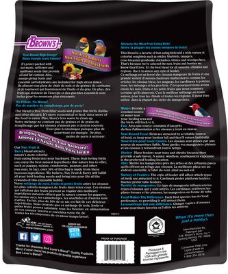 Show full view: Brown's Bird Lover's Blend Nut, Fruit & Berry Wild Bird Food, 5-lb bag, bundle of 3 slide 2 of 10