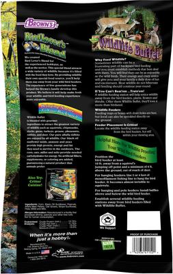 Show full view: Brown's Bird Lover's Blend Wildlife Buffet Nature's Harvest Wild Bird Food, 7-lb bag slide 2 of 6