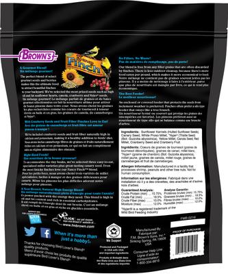 Show full view: Brown's Bird Lover's Blend with Cranberries Fancy Finch Bird Food, 2-lb bag slide 2 of 6