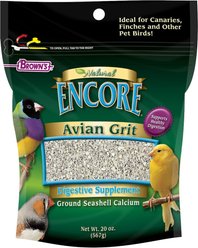 Brown's Encore Avian Grit Digestive Supplement Bird Treat, 20-oz bag