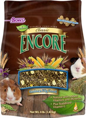 Show full view: Brown's Encore Classic Natural Guinea Pig Food, 4-lb bag slide 1 of 7