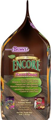 Show full view: Brown's Encore Classic Natural Parrot Food, 4-lb bag slide 3 of 9