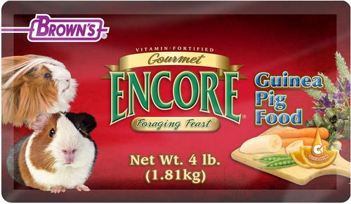 Show full view: Brown's Encore Gourmet Foraging Feast Guinea Pig Food, 4-lb slide 3 of 7