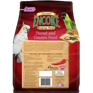 Brown's Encore Gourmet Foraging Feast Parrot & Conure Food, 4-lb