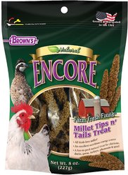 Brown's Encore Millet Tips n' Tails Poultry Treat, 8-oz bag