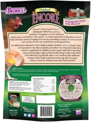 Show full view: Brown's Encore Multigrain Flaxseed Poultry Treat, 2-lb bag slide 2 of 7