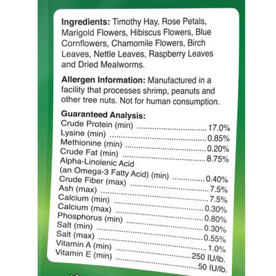 Show full view: Brown's Encore Natural Farm Fresh Fixins Flowers, Herbs & Mealworms Bird Treats, 5-oz bag slide 5 of 5