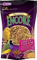 Brown's Encore Premium Canary & Finch Bird Food, 1-lb bag