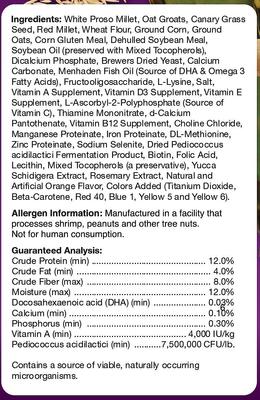 Show full view: Brown's Encore Premium Parakeet Food, 2-lb bag slide 4 of 7