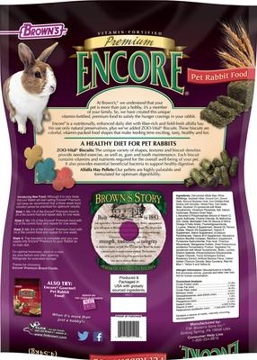 Show full view: Brown's Encore Premium Rabbit Food, 10-lb bag slide 2 of 6