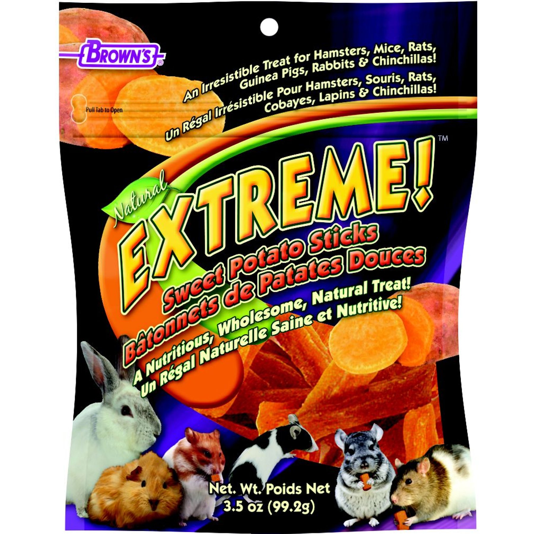 Brown's Extreme! Sweet Potato Small Pet Treat, 3.5-oz bag