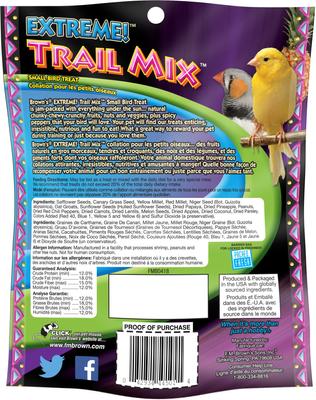 Show full view: Brown's Extreme! Trail Mix Small Bird Treat, 4-oz bag slide 2 of 4