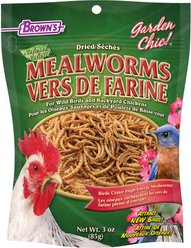 Brown's Garden Chic! Dried Mealworms for Wild Birds, 3-oz bag