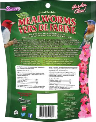 Show full view: Brown's Garden Chic! Dried Mealworms for Wild Birds, 7-oz bag slide 2 of 7