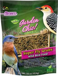 Brown's Garden Chic! Super Fly Grubs Wild Bird Food, 16-oz bag