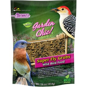 Brown's Garden Chic! Super Fly Grubs Wild Bird Food, 16-oz bag