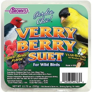 Brown's Garden Chic! Verry Berry Suet Wild Bird Food, 11.75-oz tray