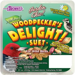 Brown's Garden Chic! Woodpecker's Delight! Suet Wild Bird Food, 11-oz tray