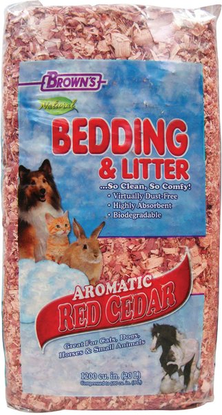 Show full view: Brown's Natural Aromatic Red Cedar Pet Bedding & Litter, 20-L bag slide 1 of 4