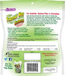 Brown's Natural Timothy Hay Cubes Chinchilla, Guinea Pig & Rabbit Food, 10-oz slide 2 of 6