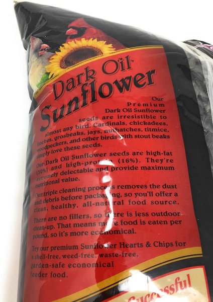 Show full view: Brown's Song Blend Dark Oil Sunflower Seeds Bird Food, 5-lb bag slide 5 of 10