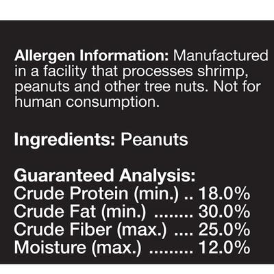 Show full view: Brown's Song Blend Unsalted-In-Shell Whole Peanuts Wild Bird Food, 2-lb bag slide 4 of 7